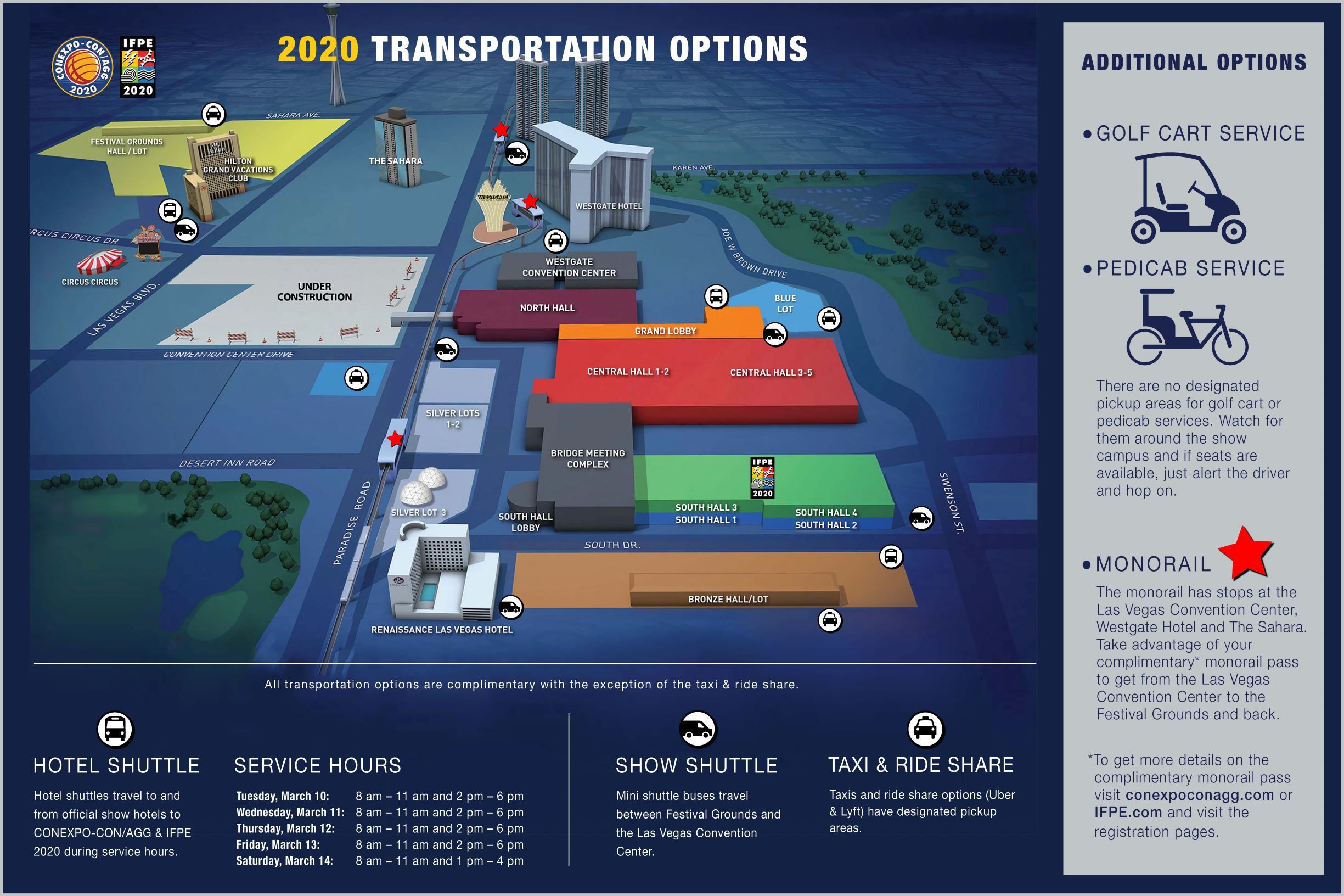 CONEXPO 2020 Transportation Map for Rent1.ca Blog
